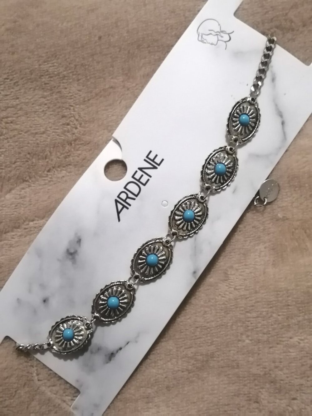 🔱 3/12 🇨🇦 Ardene Faux Turquoise Western Style Concho Choker